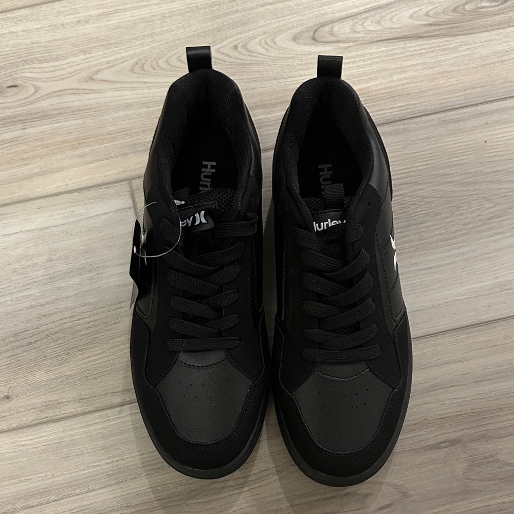 Hurley Black Lace-Up Sneakers